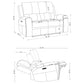 Brickston 2-piece Triple Power Reclining Sofa Set Charcoal