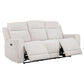 Kennett 3-piece Chenille Power Reclining Sofa Set Ivory