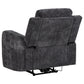 Kennett Chenille Upholstered Power Recliner Chair Dark Grey