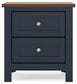 Landocken Twin Panel Headboard with Mirrored Dresser and Nightstand