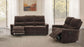 Navarro Chenille Upholstered Reclining Sofa Dark Brown