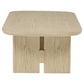 Kailani Coastal Rectangular Cocktail Coffee Table Beige Oak