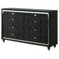 Lorient 8-drawer LED Bedroom Dresser Cabinet Black